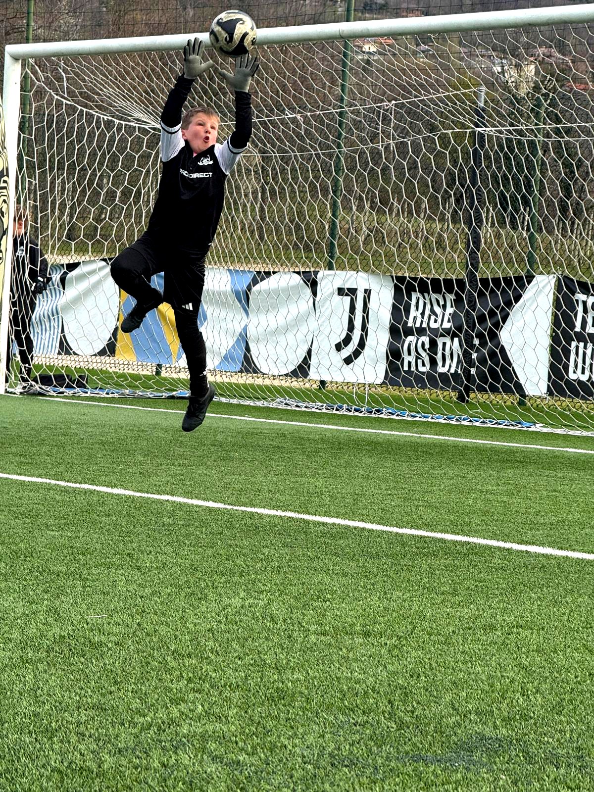 Goalkeeper making a save at the Juventus Academy