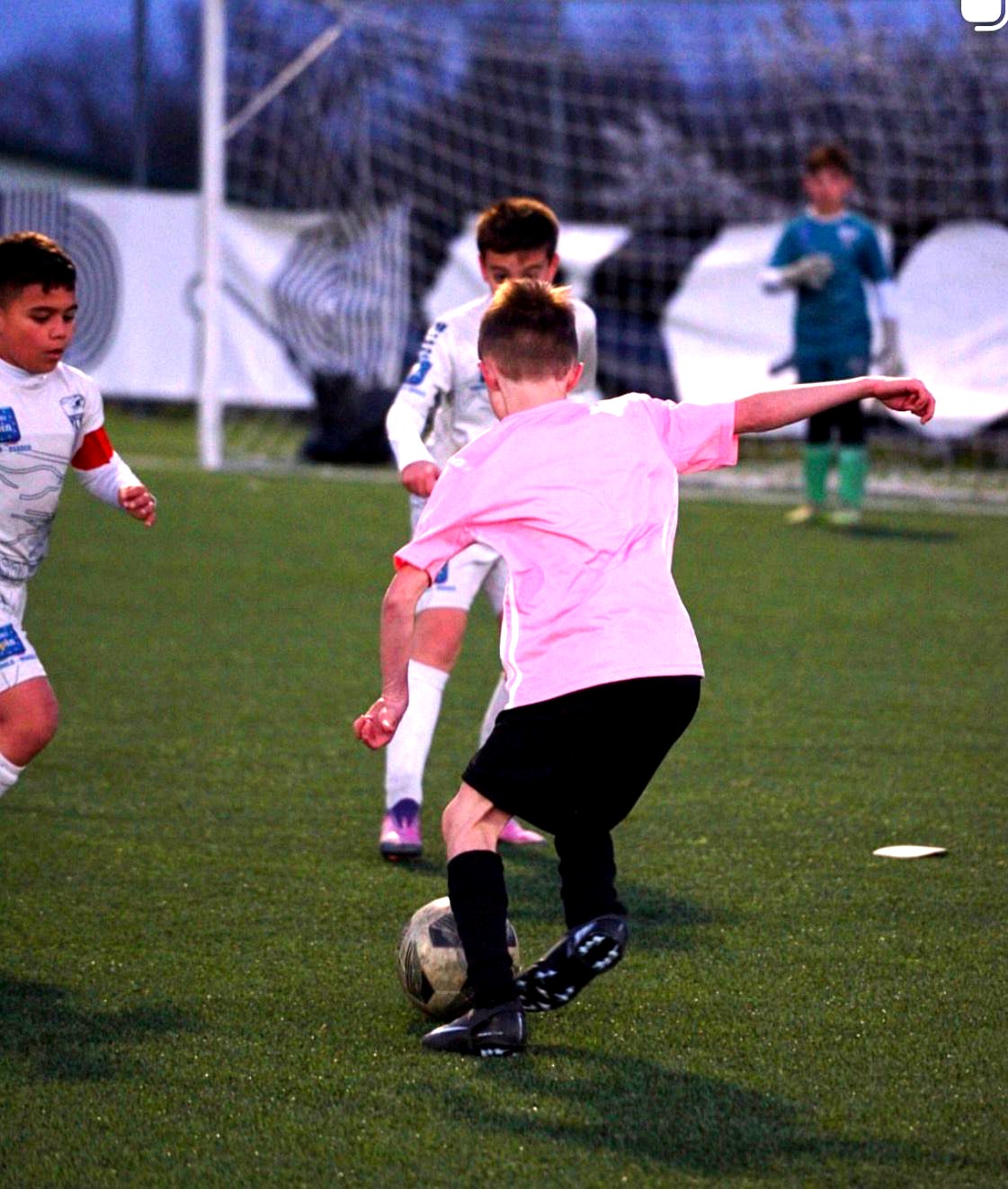 Player in action at training