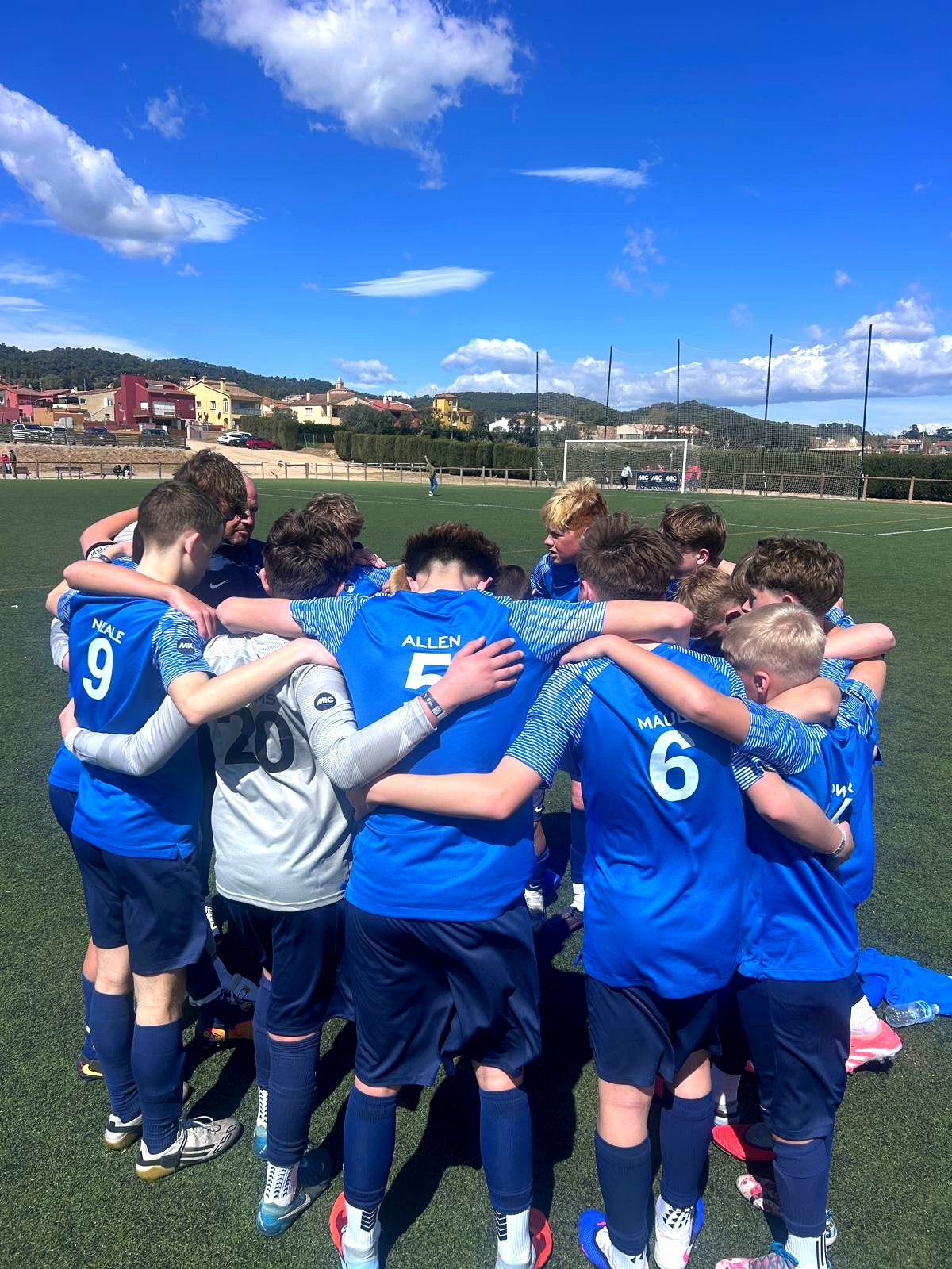 Mid Somerset RTC squad huddle in Spain